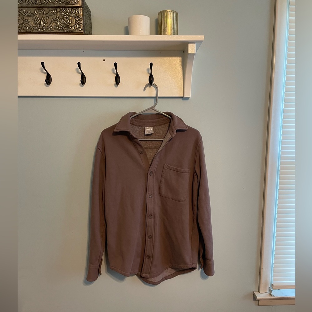 NWT Aritzia Tna COZY FLEECE BOYFRIEND SHIRT